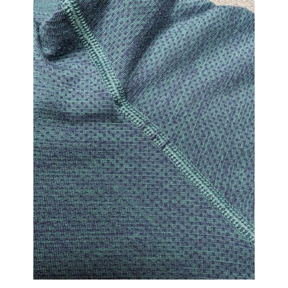 Lululemon Metal Vent Tech Zip Jacket Long Sleeve Blue Green Pullover Mens Small - Picture 3 of 3